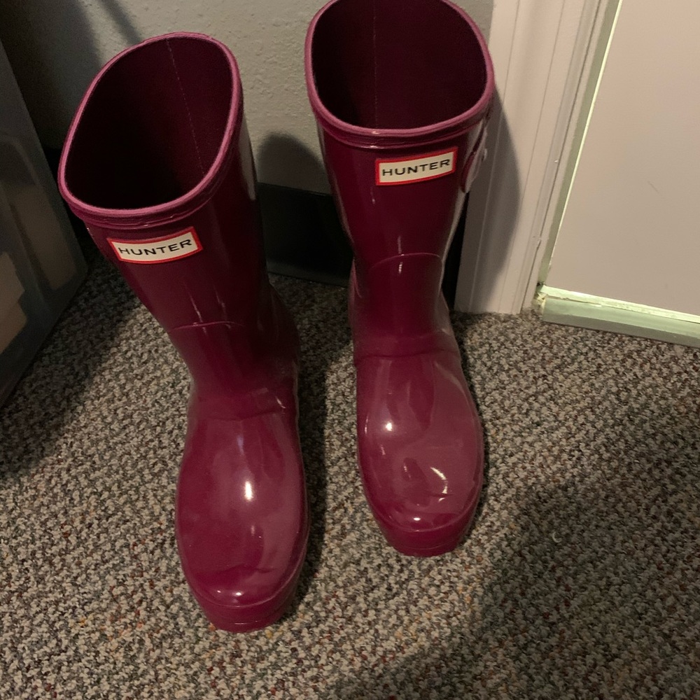 Short Purple Hunter Boots